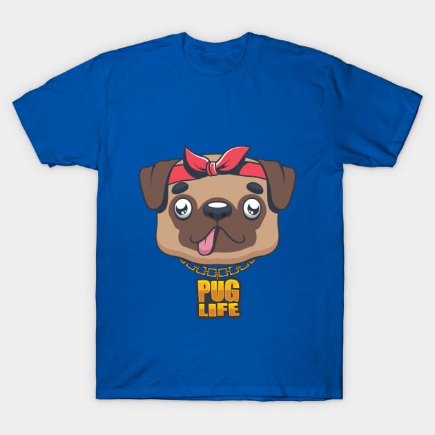 Pug Life pun design T-Shirt by GazingNeko